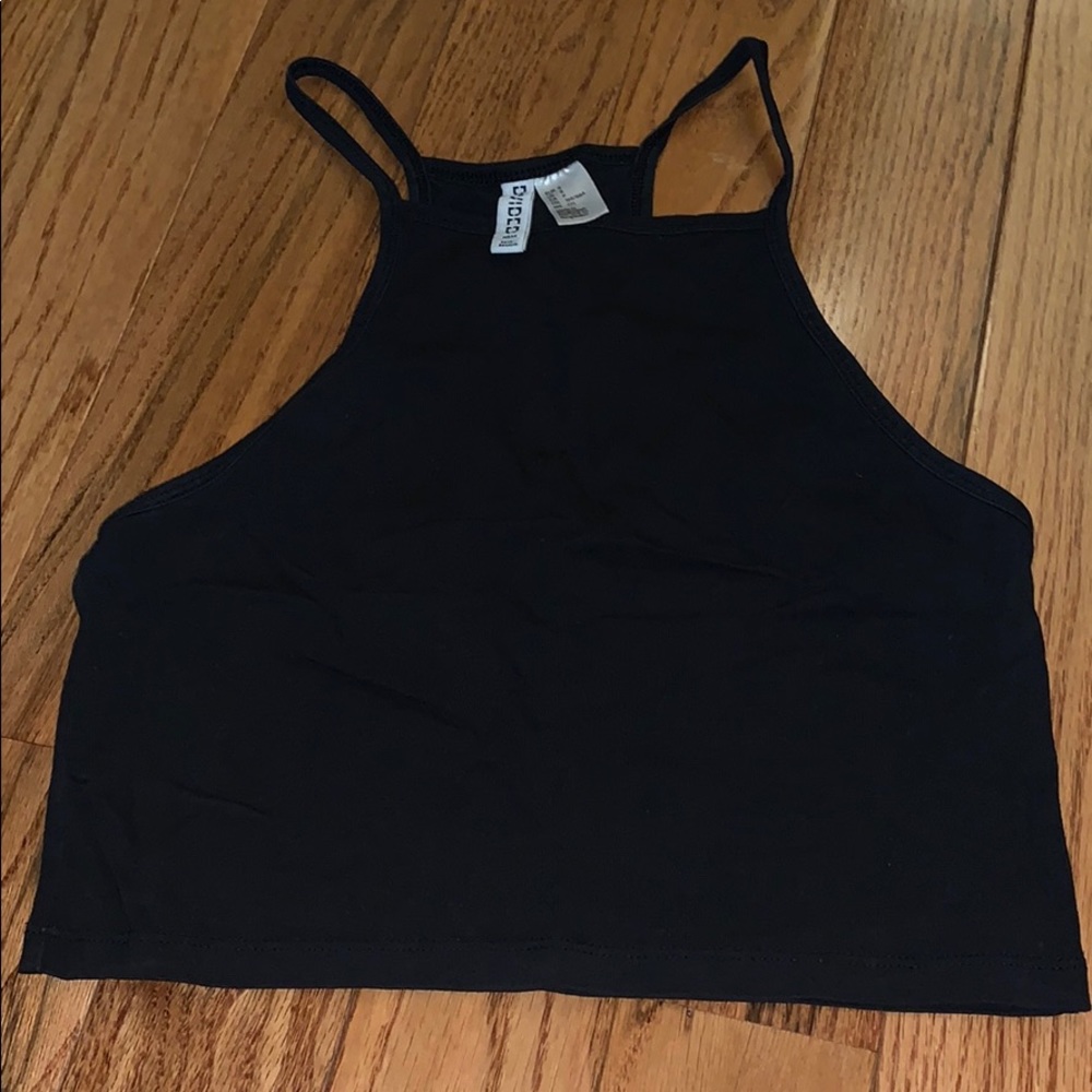 H&M Black Halter Crop Top